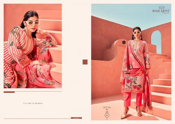 Riaz Arts Dhunki Karachi Lawn Printed Dress Material Collection